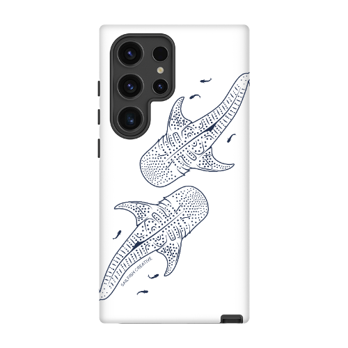 Samsung Tough Phone Case - Whale Sharks Outline - Sailfish Creative