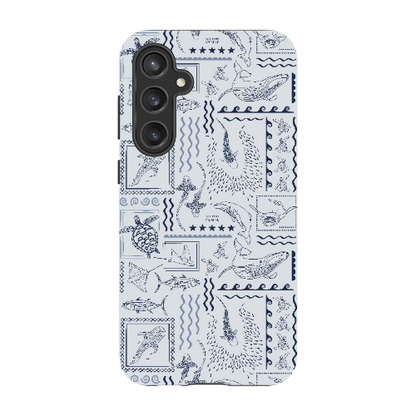 Samsung Tough Case - Busy Print Overcast Blue