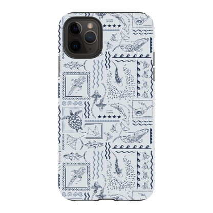 iPhone Phone Case - Busy Print Overcast Blue