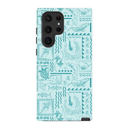 Samsung Tough Case - Busy Print Teal