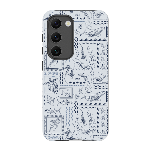 Samsung Tough Case - Busy Print Overcast Blue