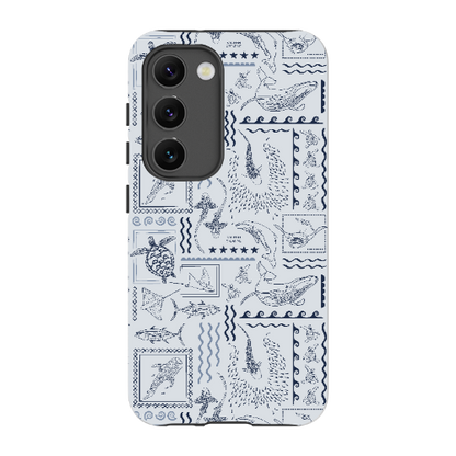 Samsung Tough Case - Busy Print Overcast Blue