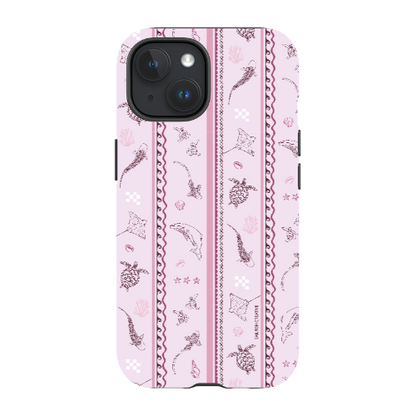 iPhone MagSafe Tough Phone Case - Candy Stripes Orchid