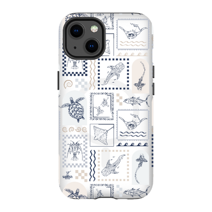 iPhone MagSafe Tough Phone Case - Arches Print Beige