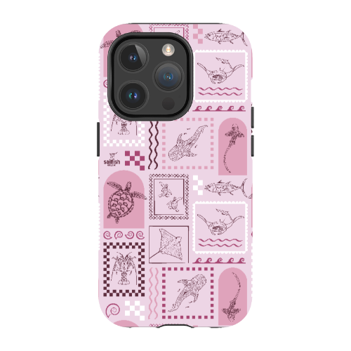 iPhone MagSafe Tough Phone Case - Arches Print Orchid