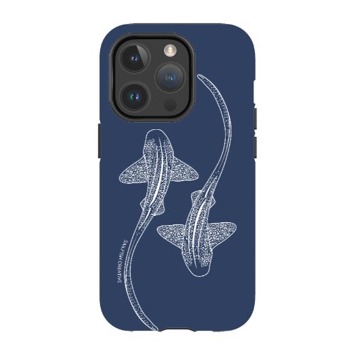 iPhone MagSafe Tough Case - Leopard Shark Outline Navy - Sailfish Creative