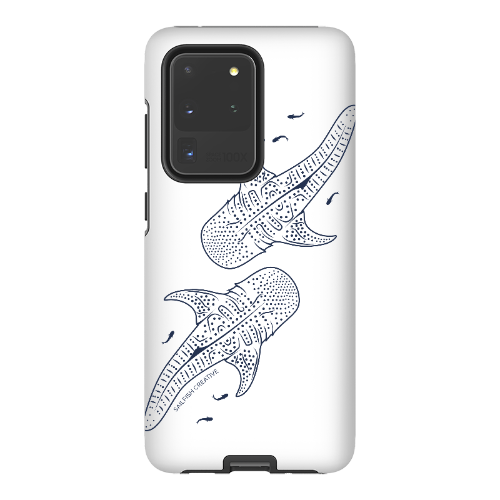Samsung Tough Phone Case - Whale Sharks Outline - Sailfish Creative