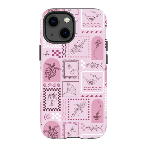 iPhone Tough Phone Case - Arches Print Orchid