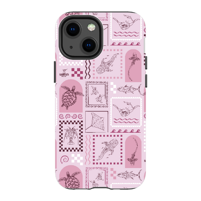 iPhone Tough Phone Case - Arches Print Orchid
