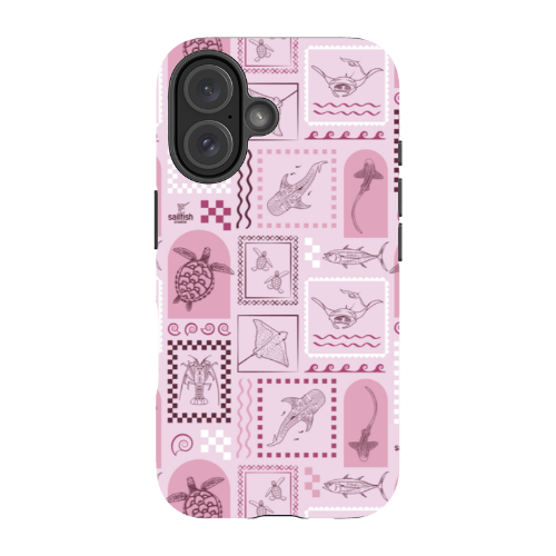 iPhone Tough Phone Case - Arches Print Orchid