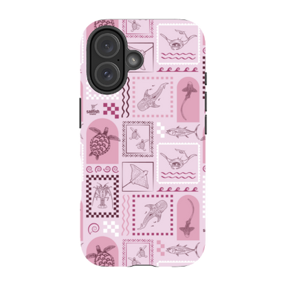 iPhone Tough Phone Case - Arches Print Orchid