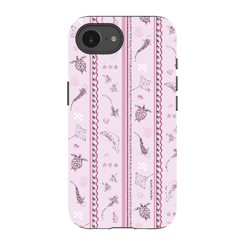 iPhone Tough Phone Case - Candy Stripes Orchid