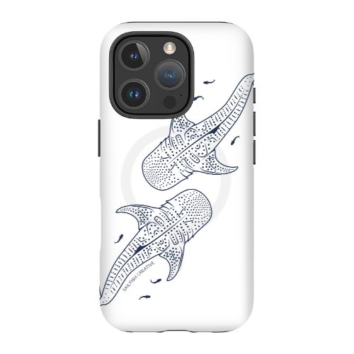 iPhone MagSafe Tough Case - Whale Sharks Outline - Sailfish Creative
