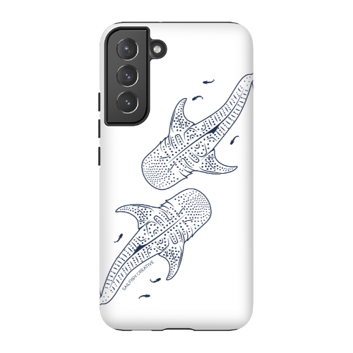 Samsung Tough Phone Case - Whale Sharks Outline - Sailfish Creative