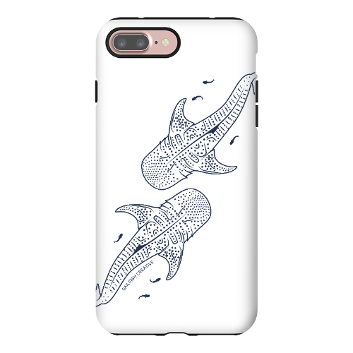 iPhone Tough Phone Case - Whale Sharks Outline - Sailfish Creative
