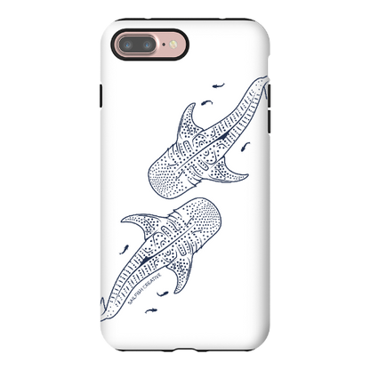 iPhone Tough Phone Case - Whale Sharks Outline - Sailfish Creative