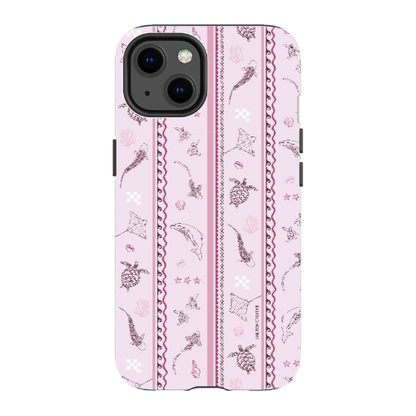 iPhone Tough Phone Case - Candy Stripes Orchid