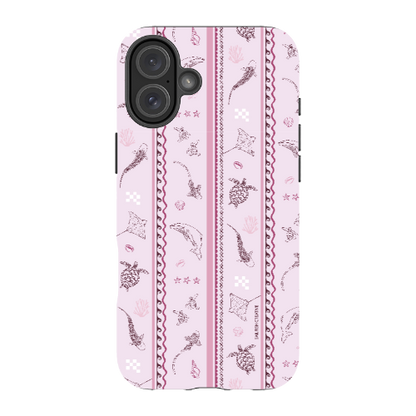 iPhone MagSafe Tough Phone Case - Candy Stripes Orchid