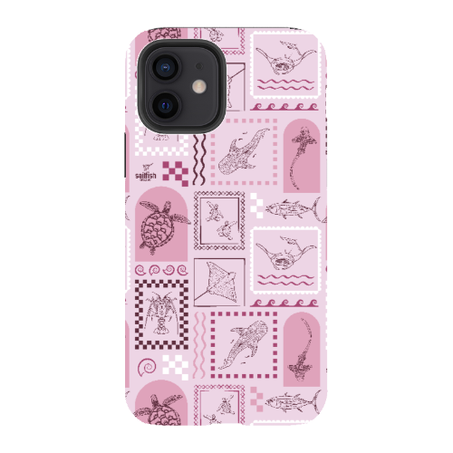 iPhone Tough Phone Case - Arches Print Orchid