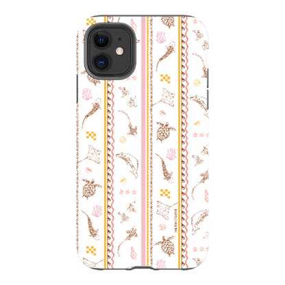 iPhone Tough Phone Case - Candy Stripes on White