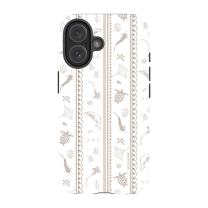 iPhone Tough Phone Case - Candy Stripes Beige