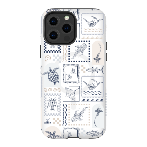 iPhone MagSafe Tough Phone Case - Arches Print Beige