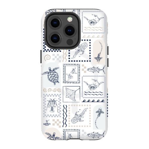 iPhone MagSafe Tough Phone Case - Arches Print Beige