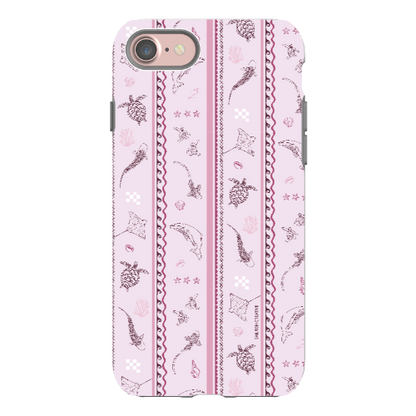 iPhone Tough Phone Case - Candy Stripes Orchid