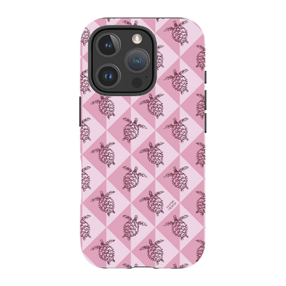 iPhone Tough Phone Case - Turtle Diamonds Orchid
