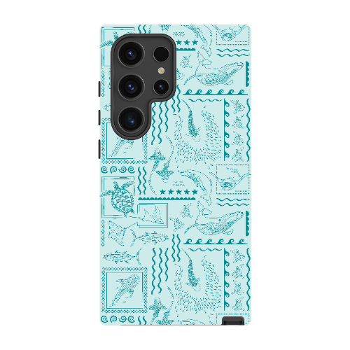 Samsung Tough Case - Busy Print Teal