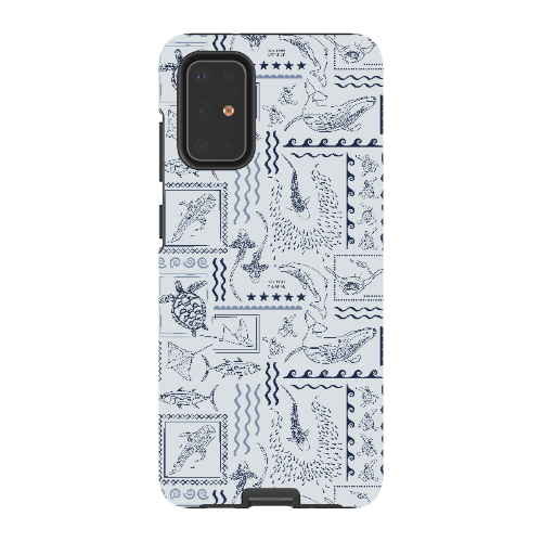 Samsung Tough Case - Busy Print Overcast Blue