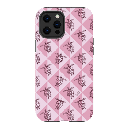 iPhone Tough Phone Case - Turtle Diamonds Orchid