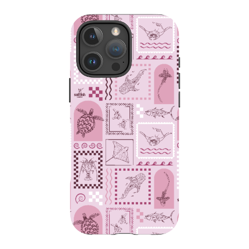 iPhone Tough Phone Case - Arches Print Orchid