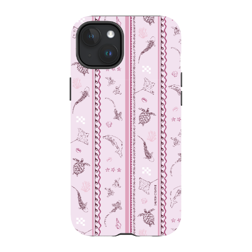 iPhone MagSafe Tough Phone Case - Candy Stripes Orchid