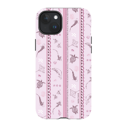 iPhone MagSafe Tough Phone Case - Candy Stripes Orchid
