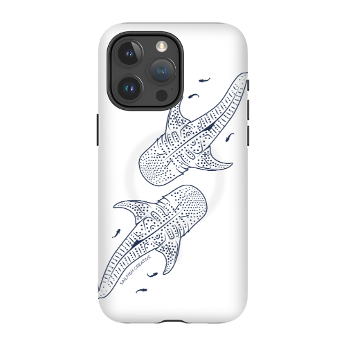 iPhone MagSafe Tough Case - Whale Sharks Outline - Sailfish Creative