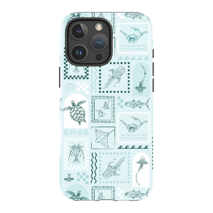 iPhone MagSafe Tough Phone Case - Arches Print Teal