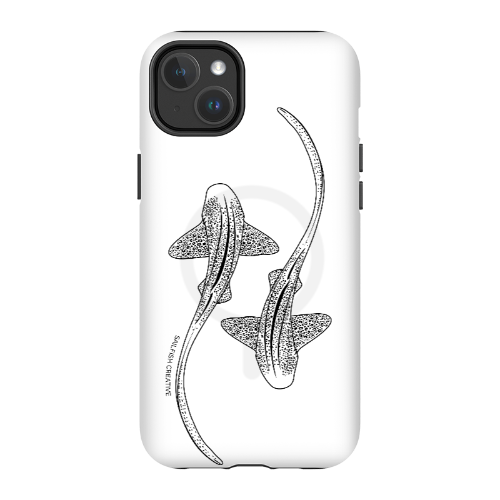 iPhone MagSafe Tough Case - Leopard Shark Outline - Sailfish Creative