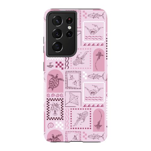 Samsung Tough Case - Arches Print Orchid