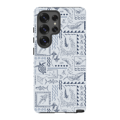 Samsung Tough Case - Busy Print Overcast Blue