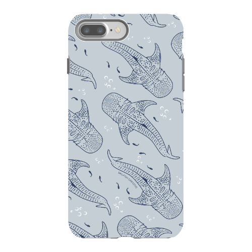 iPhone Tough Phone Case - Whale Sharks Pattern - Sailfish Creative