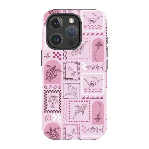 iPhone Tough Phone Case - Arches Print Orchid