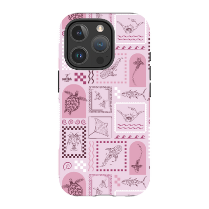 iPhone Tough Phone Case - Arches Print Orchid