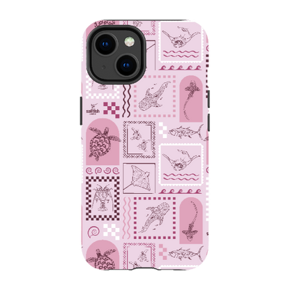 iPhone Tough Phone Case - Arches Print Orchid