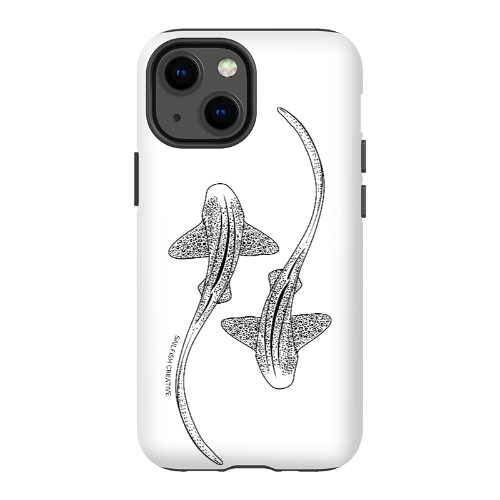 iPhone Tough Phone Case - Leopard Sharks Outline - Sailfish Creative