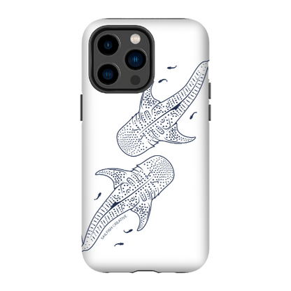 iPhone Tough Phone Case - Whale Sharks Outline - Sailfish Creative