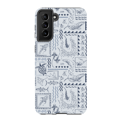 Samsung Tough Case - Busy Print Overcast Blue