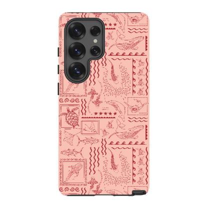Samsung Tough Case - Busy Print Coral