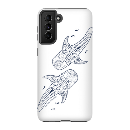 Samsung Tough Phone Case - Whale Sharks Outline - Sailfish Creative