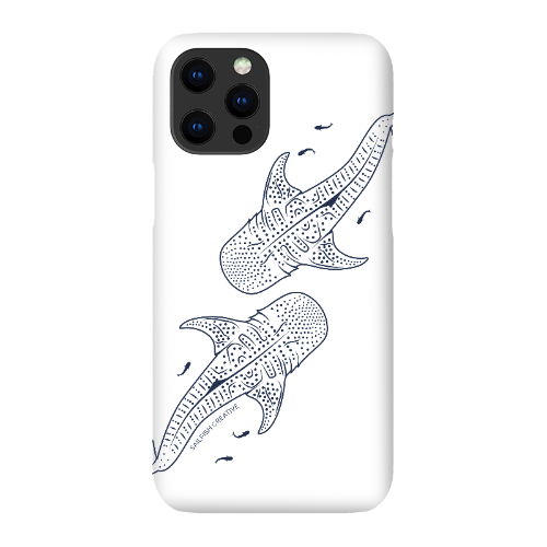 iPhone Snap Phone Case - Whale Sharks Outline - Sailfish Creative